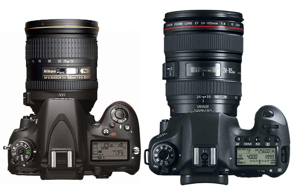 Máy ảnh canon 6D và Nikon D610